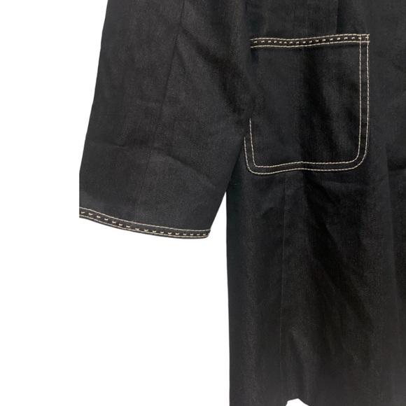 T Tahari Women’s Size M Blazer Button Down Trench Coat Jacket - Picture 7 of 13